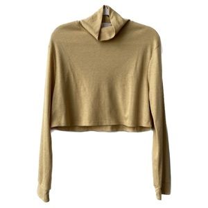 Cropped Knit Longsleeve Turtleneck